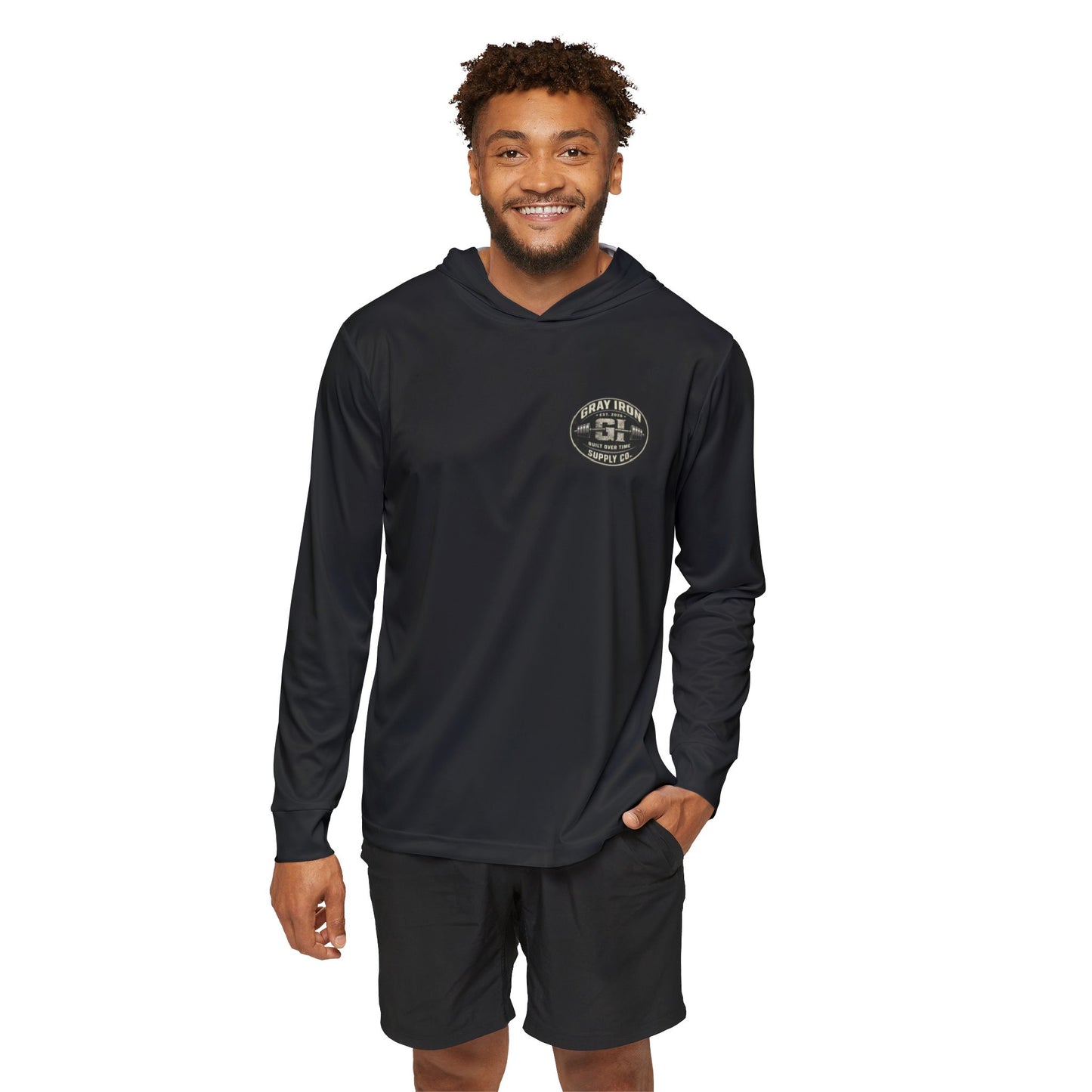 Never Outworked Hoodie — Gray Iron Sports Warmup Hoodie